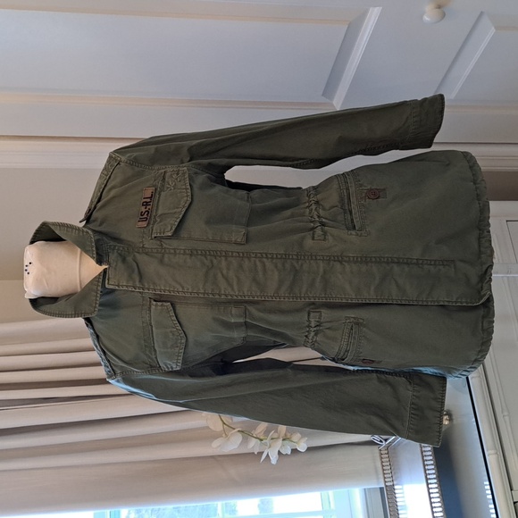 Polo Ralph Lauren Girls Preppy Military Style Cotton Jacket Sinch Waist L(12-14)